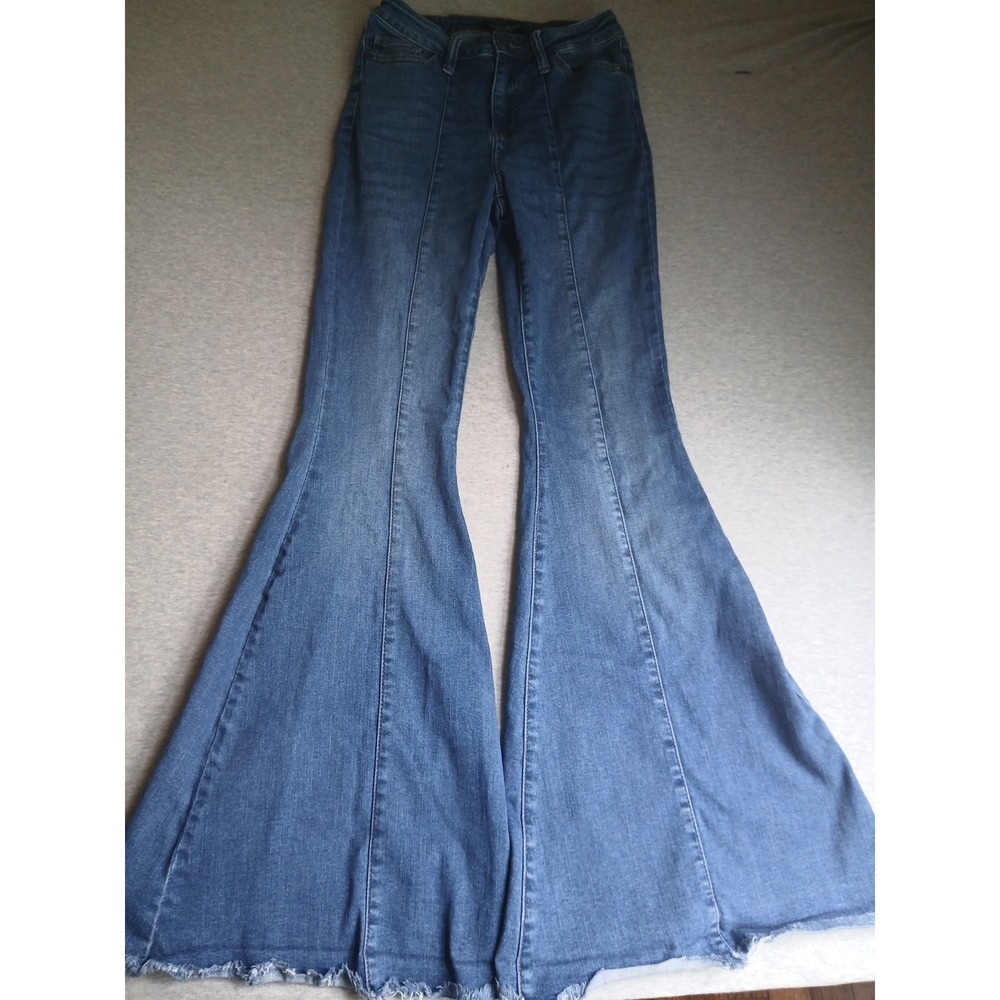 Judy Blue Jeans 26 Super Flare Bell Bottom Stretch Preppy Cowboy Western